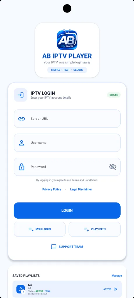 Login Screen